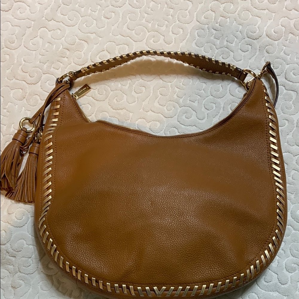 Brown Leather Michael Kors Hobo Bag